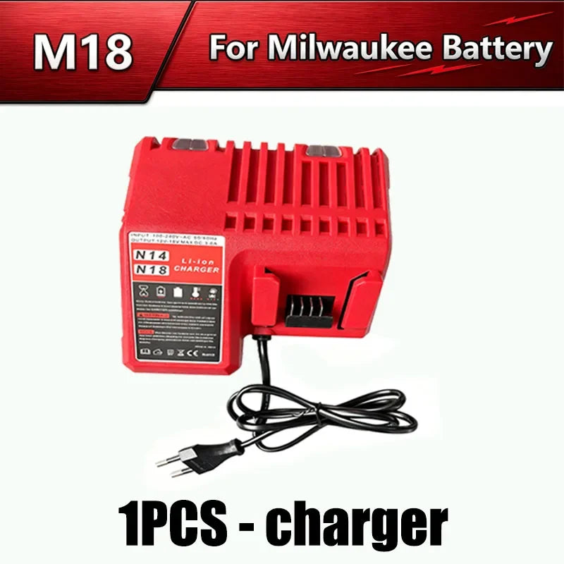 New Style For Milwaukee M18 Power Tool Battery Charger 18V 6000mAh M18B5 48-11-1860 18650 Battery 6.0Ah 9.0Ah 12.0Ah