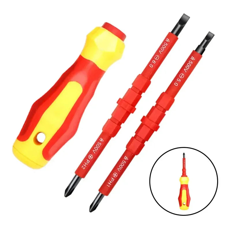 Electricians 3-in-1 Insulated Screwdriver Kit Interchangeabl