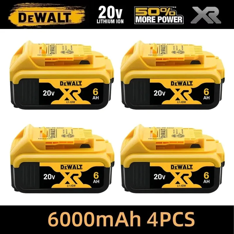 Original 100% Dewalt 20V XR Battery Power Tools DCD805 Dewalt 20V Battery DCB206 6000mAh DCB205 5Ah DCB184 DCB1104 Fast Charger