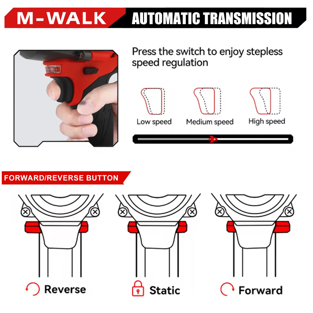 M-WALK 1/2 Brushless Impact Wrench 1300Nm High Torque Electr