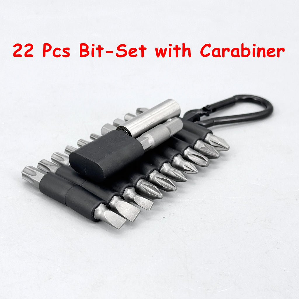 22-Piece Multi-impact Magnetic Screwdriver Bits Set CRV Inse