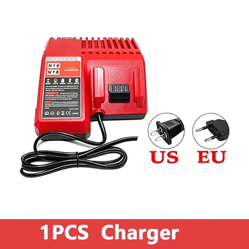 2026 new style For Milwaukee M18 Power Tool Battery Charger BR XC 18V 6.0Ah M18B5 48-11-1860 Built-in 18650 Battery12.0Ah