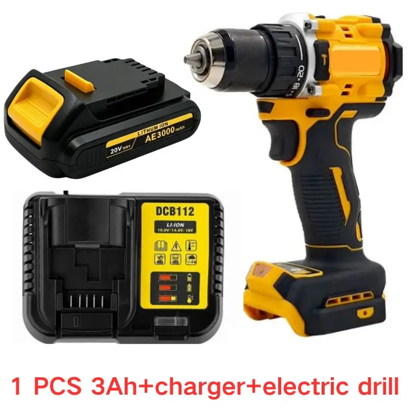 20V For DeWalt 12Ah/9Ah/8Ah/6Ah/3Ah Li-lon Battery Replacement DCB DCD DCF DCG series Power Tools+charger+electric drill