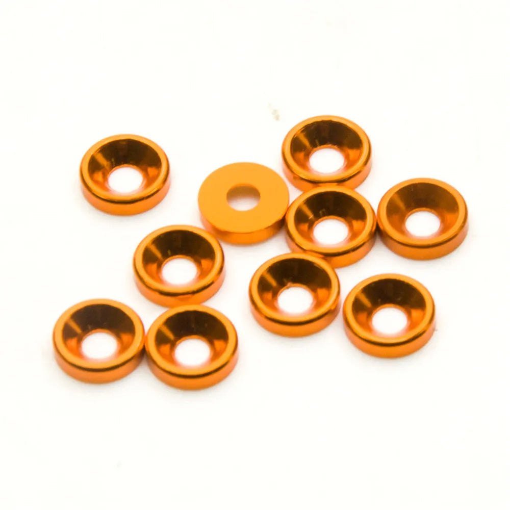 AXSPEED 10Pcs Aluminum M3 Countersunk Head Washer Gasket Cap Screw Hex Socket Screw for RC Model Upgrade Parts