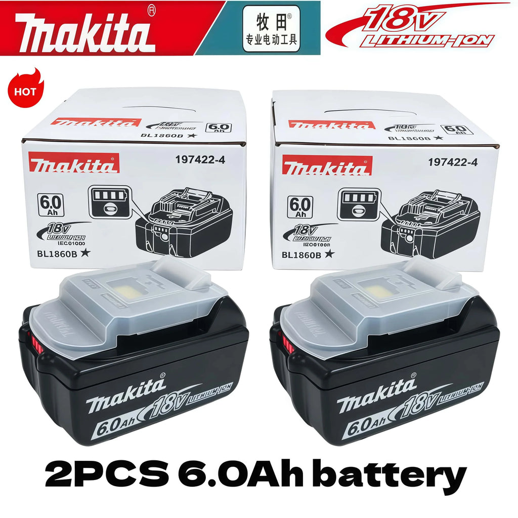 Genuine 6AH Makita BL1860B 6Ah Battery Power Tools Li-ion Replacement LXT BL1850 BL1840 for 18V Screwdriver with BMS 18V Battery