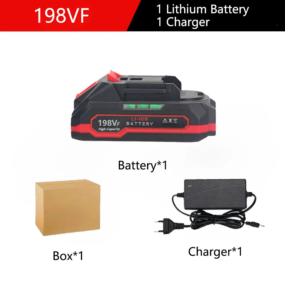 198VF 598VF 998VF 18V 21V High Capacity Rechargeable Lithium Ion Battery for Makita Power Tool Replacement Battery with BMS
