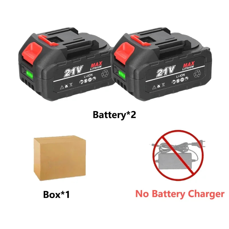 18V 21V Rechargeable Lithium Ion Battery with Capacity Indicator for Makita Cordless Drill Wrench Power Tool Replacement Battery