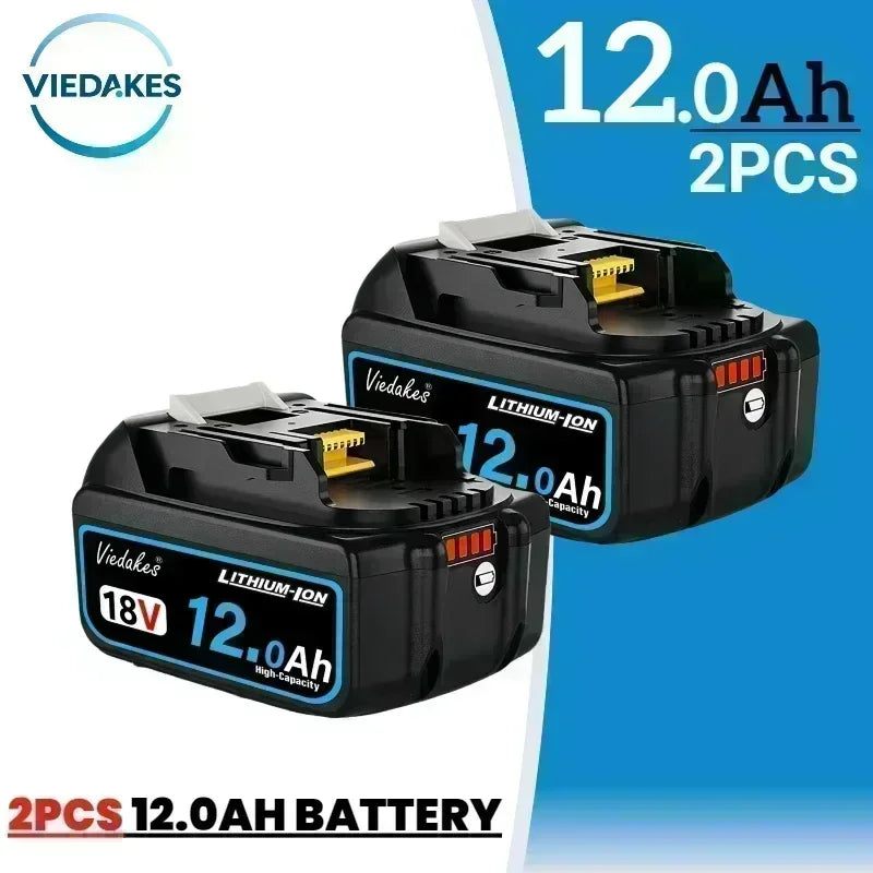 New 18V 8Ah/10Ah/12Ah Power Tool Battery for Makita 18V Battery DGA404 DTW700 DHR202 DJV182 DDF487 DTD172 DHP489 LIthium batter