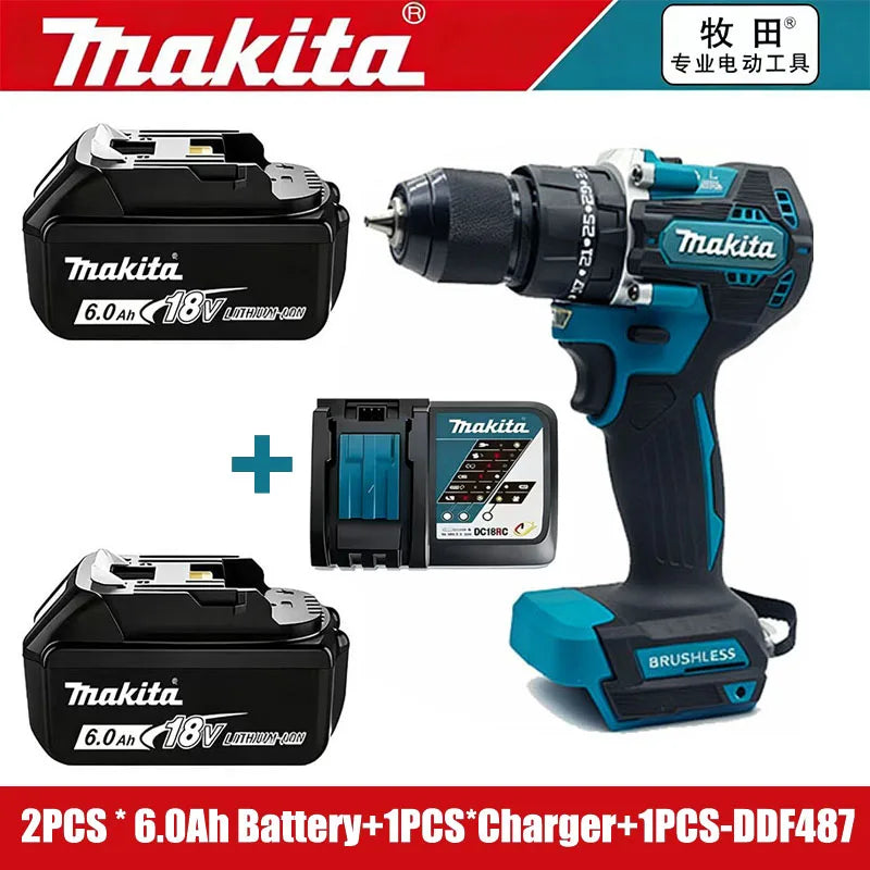 6Ah 100% Original Makita 18V Battery BL1860B Rechargeable Lithium-Ion Battery for Makita 18V Power Tools Replace the Battery.