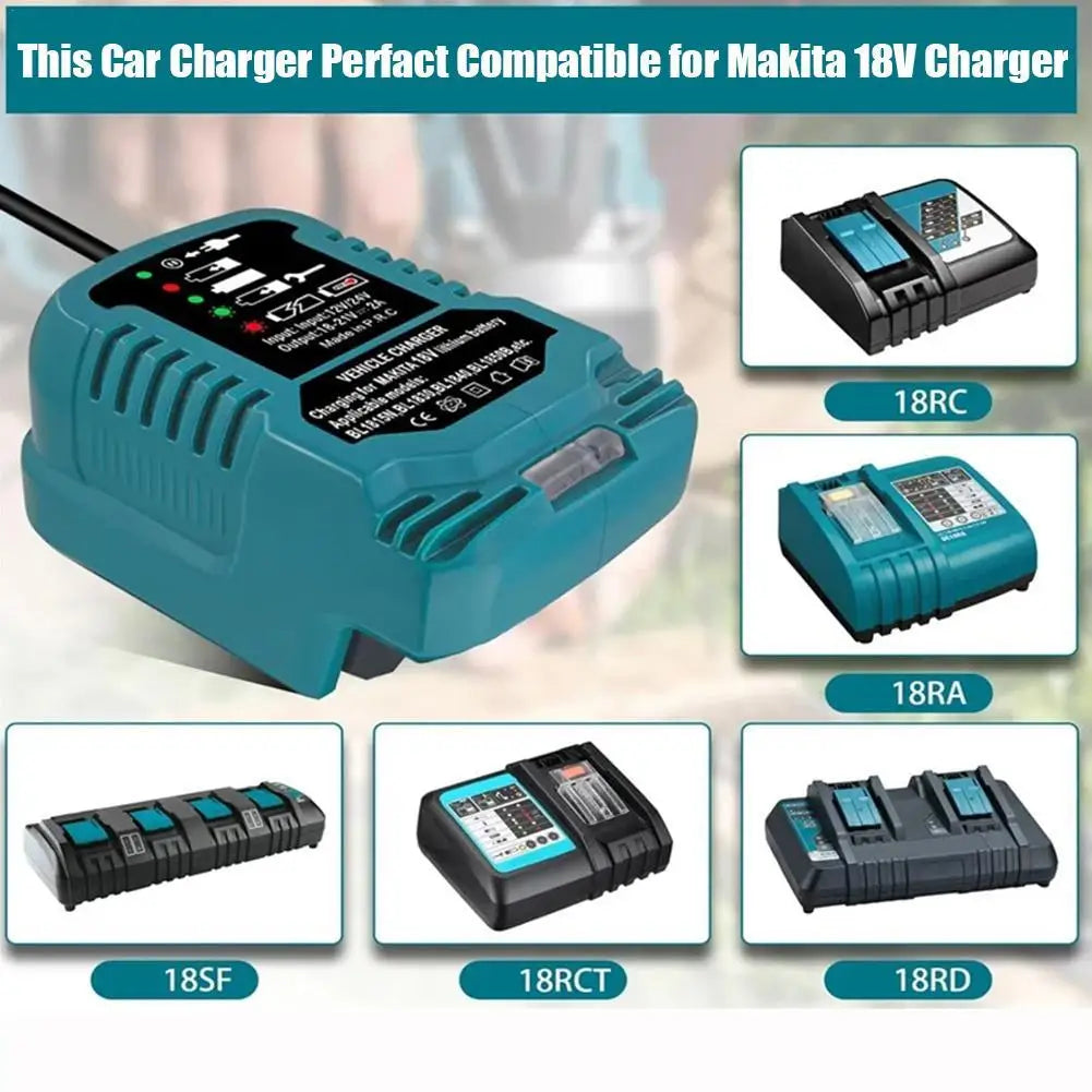 For Makita Mini Compact Car Charger 18V LXT Battery BL1860 B