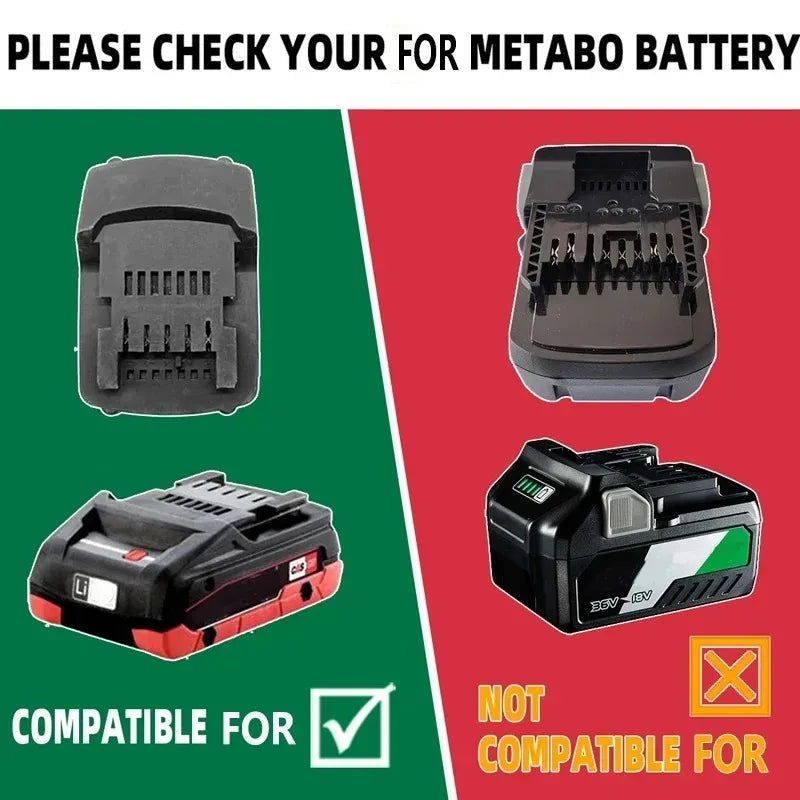 For Metabo Power Battery Adapter Wheel for 18V Li-ion Batter