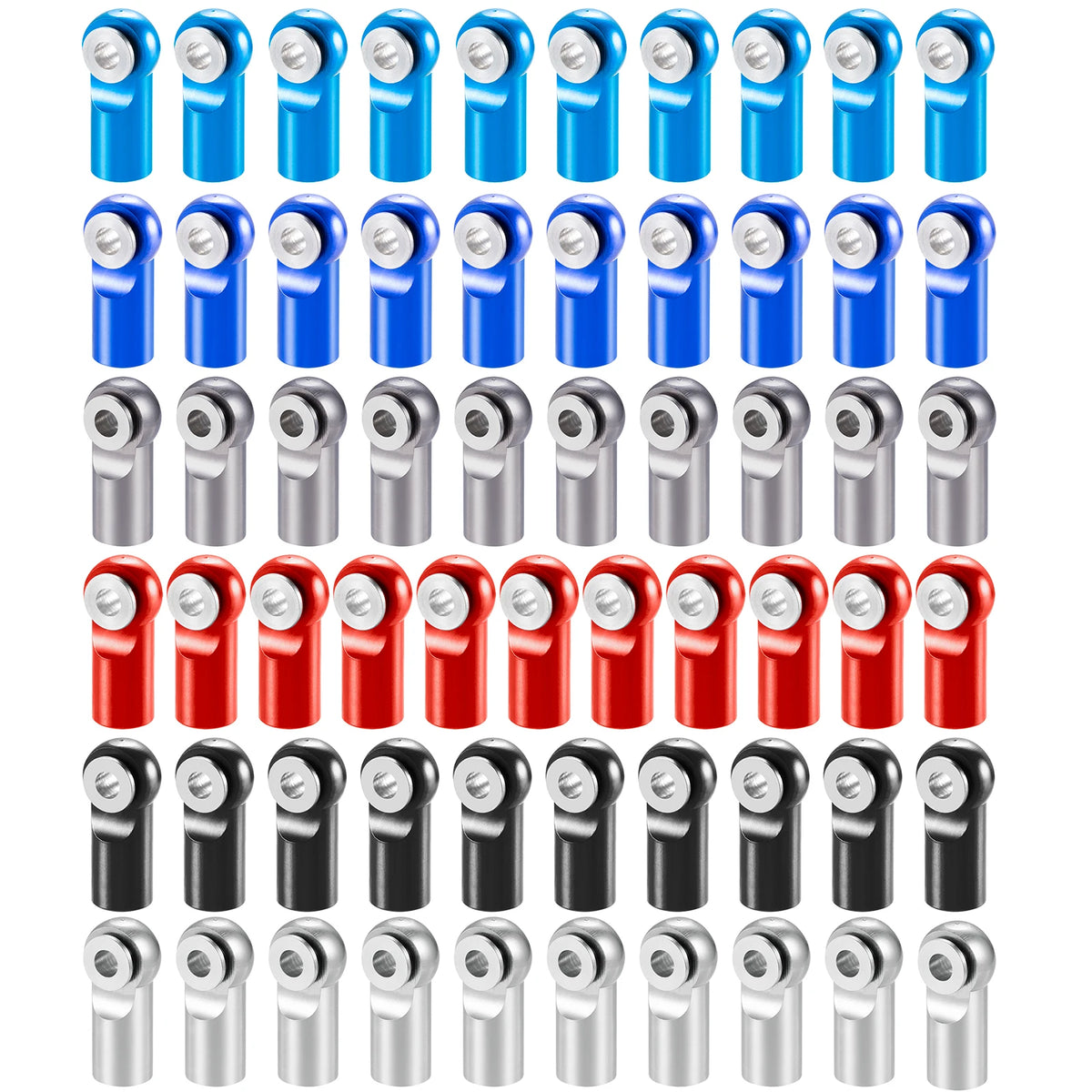 AXSPEED 10Pcs Aluminum Alloy M2 M2.5 Rod End Ball Head Joint