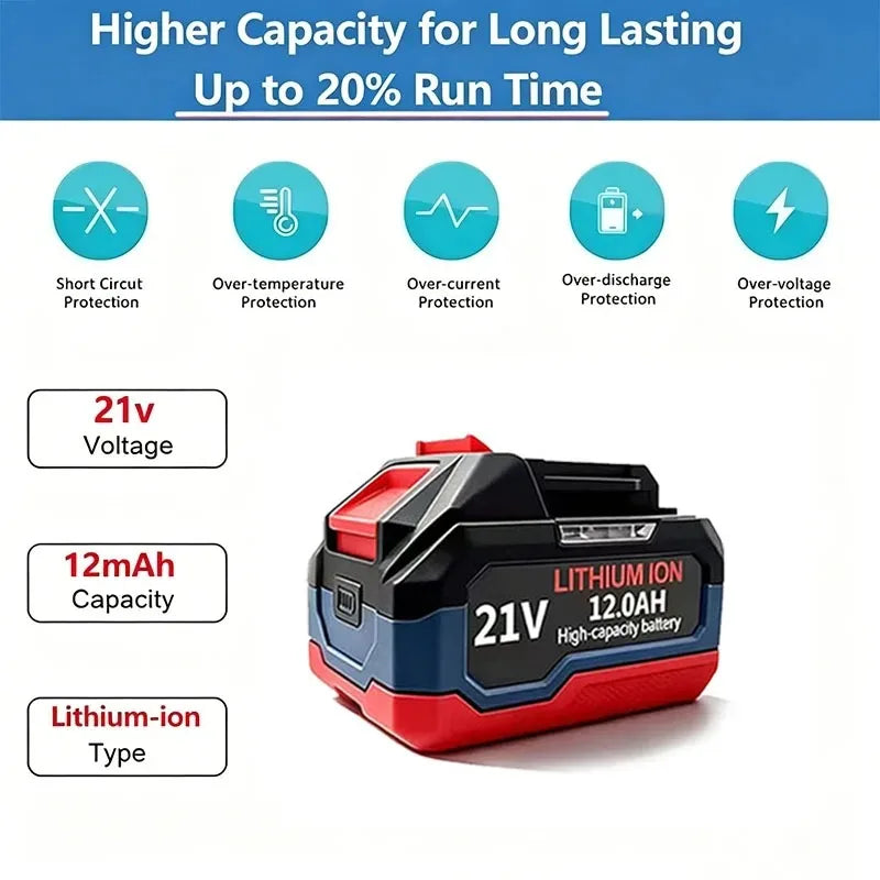 Rechargeable Battery 6.0Ah 9.0Ah 1.2Ah Power Tool Lithium Ba