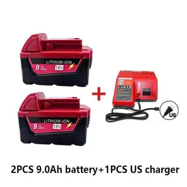 M18 For Milwaukee 18V Power Tool Battery Charger BR XC M18B5 48-11-1860 Built-in 18650 Power Tool Battery 6.0Ah/9.0Ah/12.0Ah