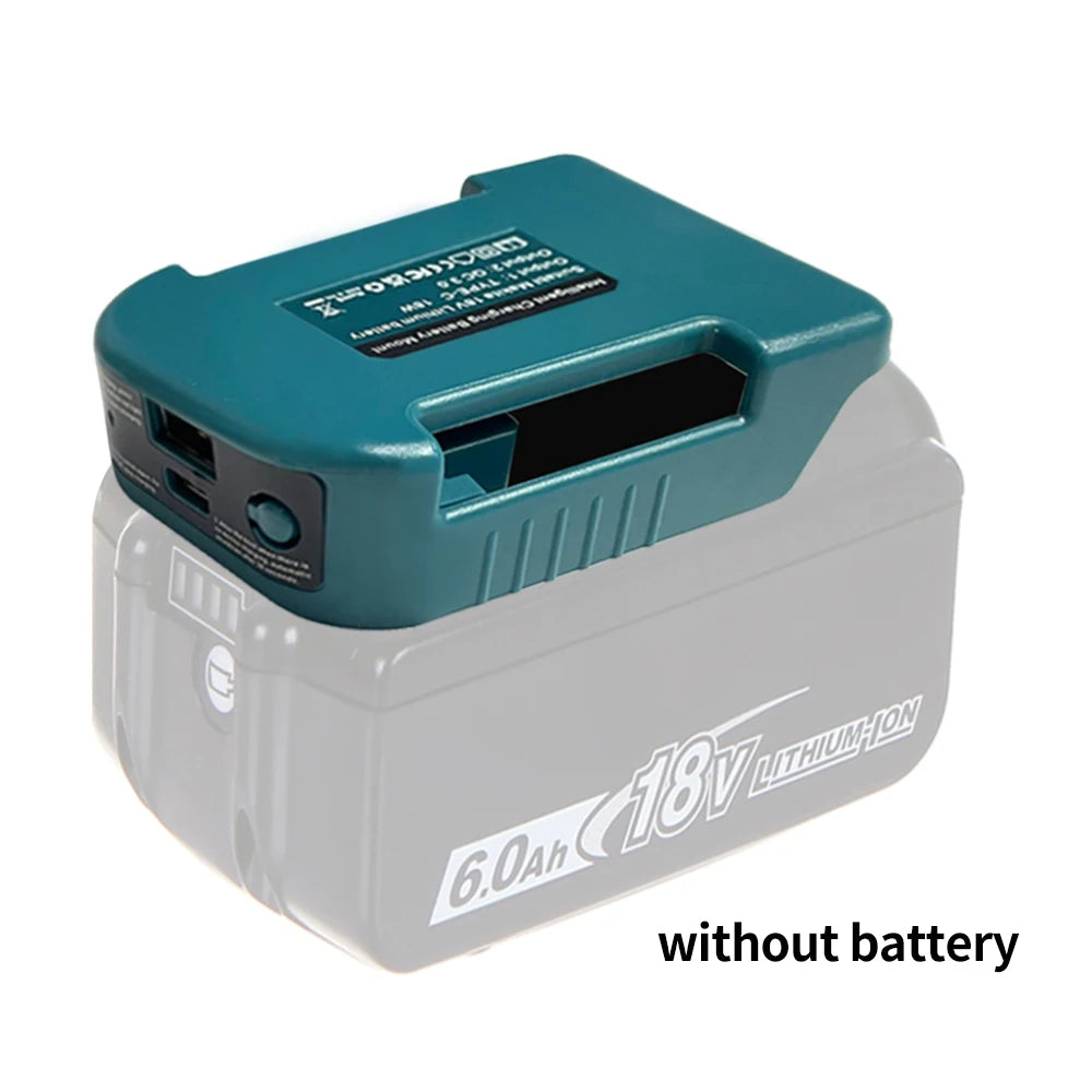 1pc For Makita 18V&40V With USB With Type-C Battery Holder F