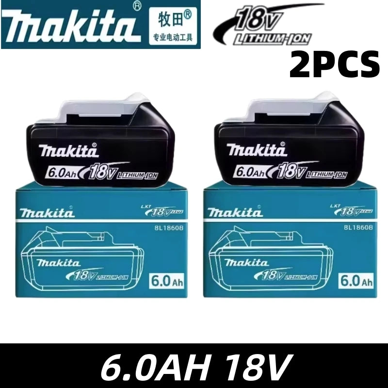 Original Makita 18V 6.0Ah Rechargeable Battery For Makita BL1830 BL1830B BL1840 Power Tools Battery+electric drill+charger