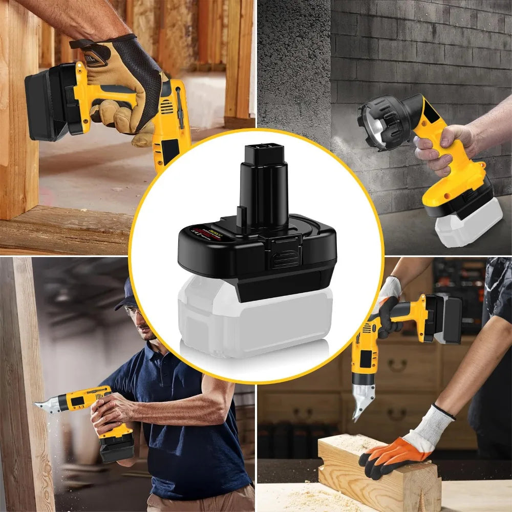 DM20DC12 Battery Adapter for DeWalt 20V for Milwaukee 18V Ba