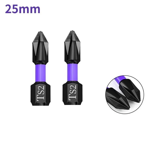 Magnetic D1 Anti-shock Batch Head High Hardness Non-Slip Impact Bits Cross 25/50/65/70/90/150mm Ph2 Screwdriver Set