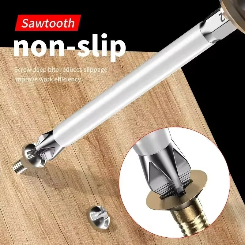 6/12PCS Magnetic Screwdriver Bit Set 1/4 Inch PH2 Anti-Slip 
