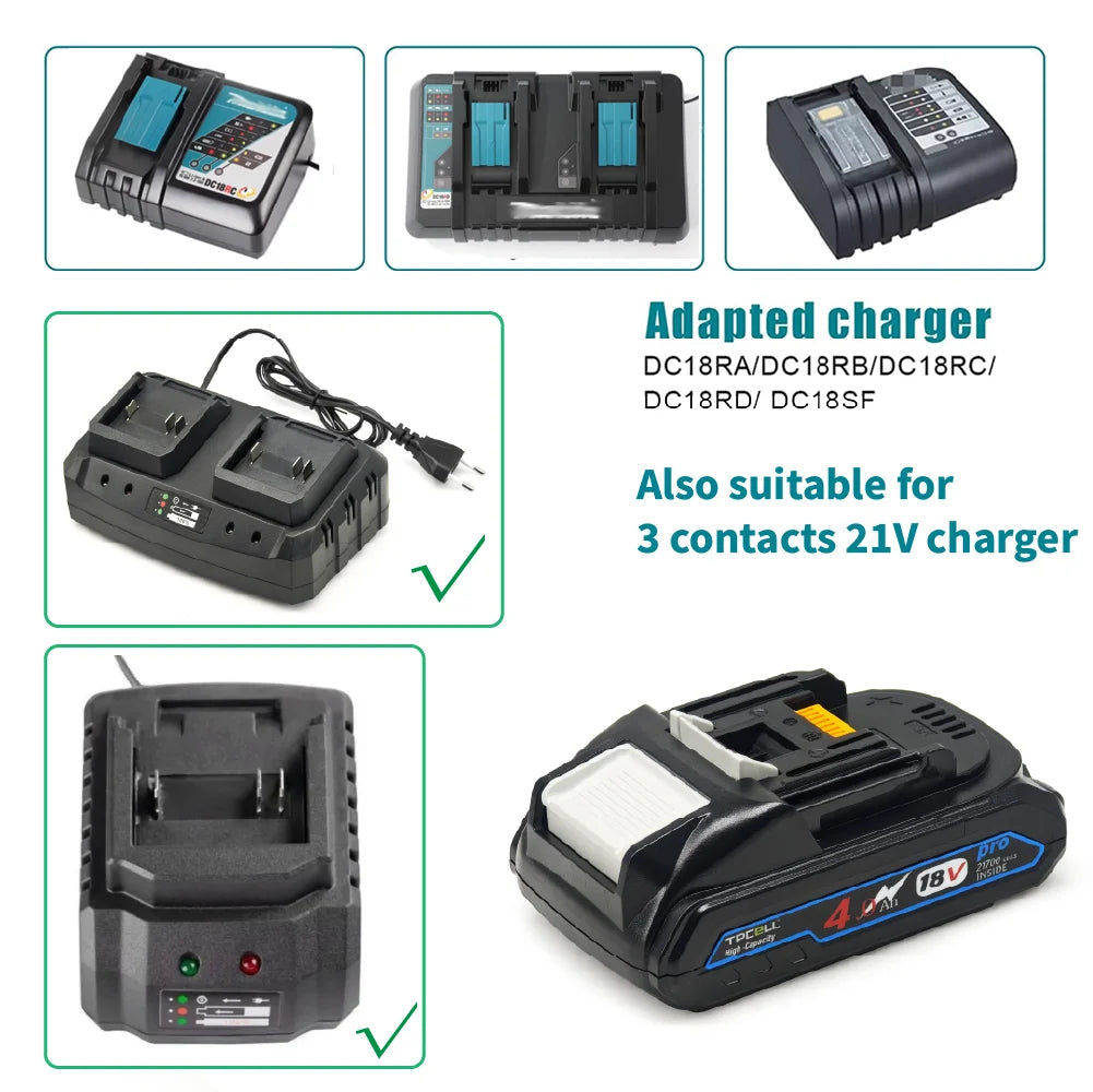 BL1840 4AH/5AH 21700 For Makita 18V Battery Power Tools Li-i