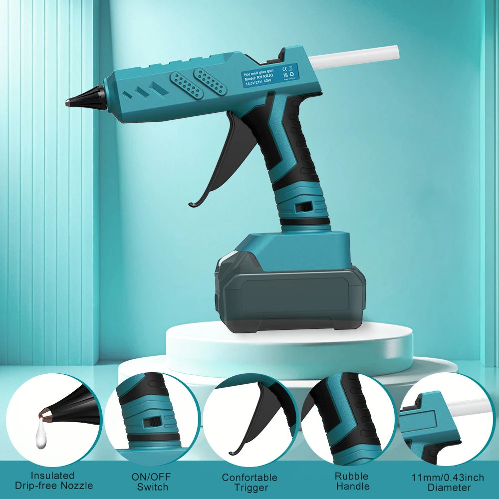 Turpow Cordless Hot Melta Gun For Makita BL1830 18V Battery 