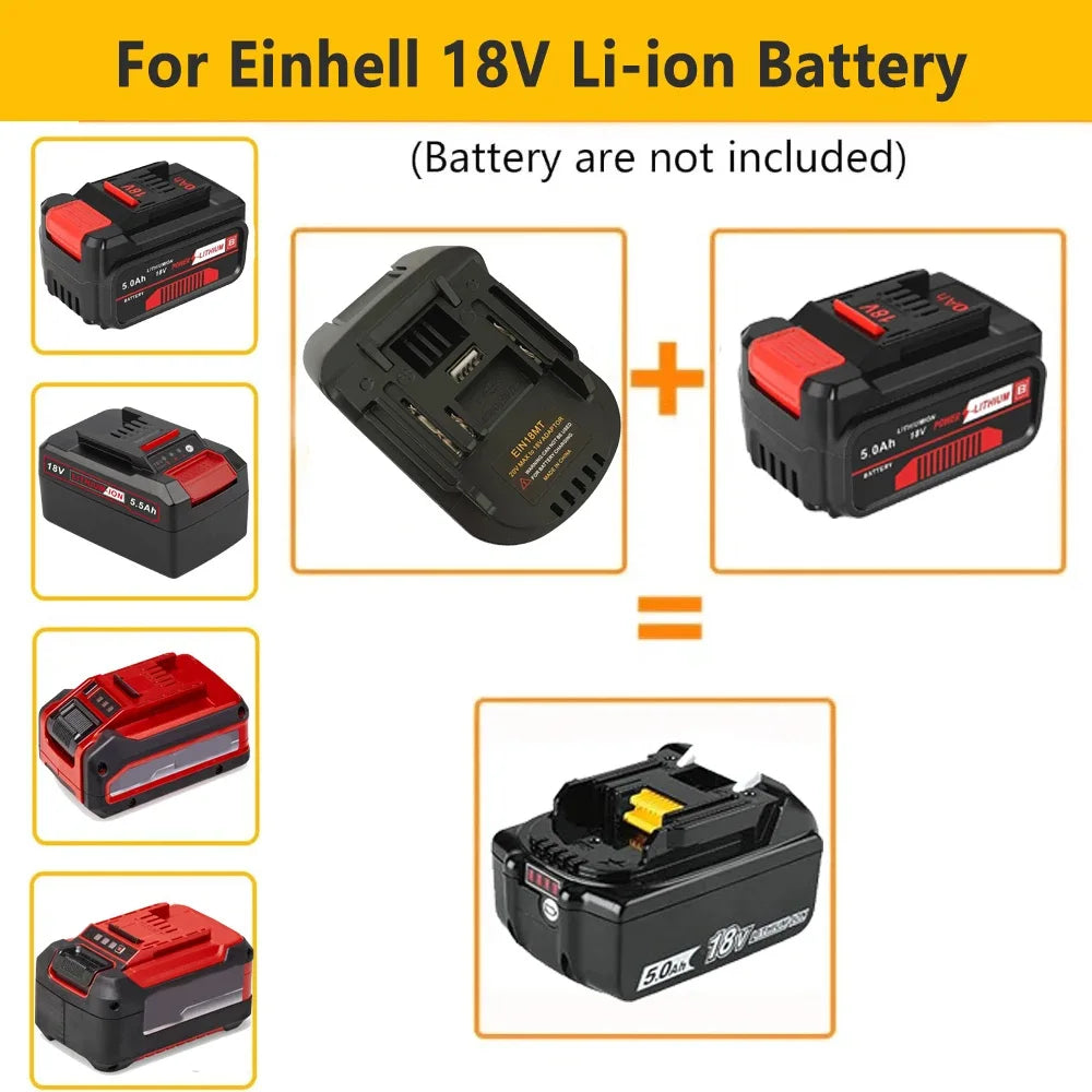 NEW Battery Adapter for Einhell 18V Li-ion Battery Converter