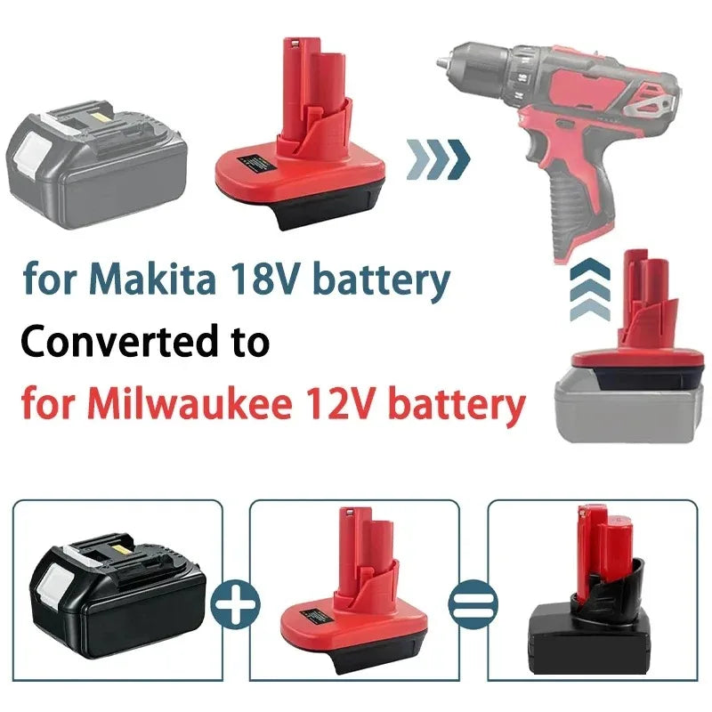MT18M12 Battery Adapter Converter For Makita 18V Li-Ion Batt