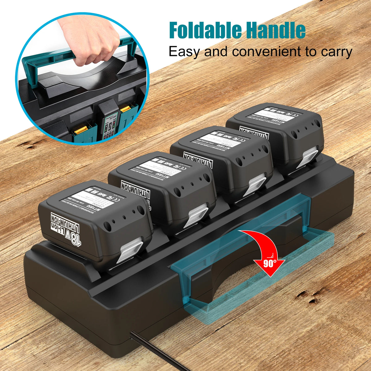 DC18SF For Makita 18V 14.4V 4 Port Li-ion Battery Charger Fo