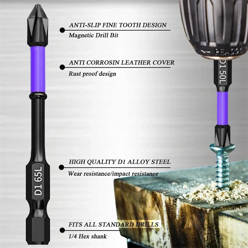 Non-slip Magnetic Cross Screwdriver Bits Ph2 Batch Head Phil