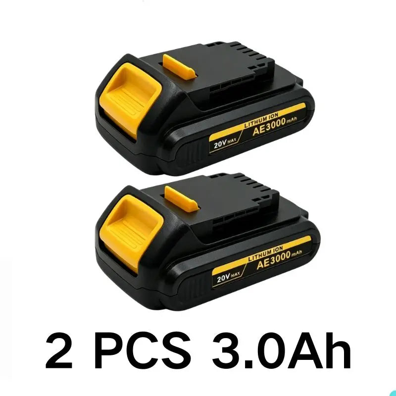 20V For DeWalt 12Ah/9Ah/8Ah/6Ah/3Ah Li-lon Battery Replacement DCB DCD DCF DCG series Power Tools+charger+electric drill