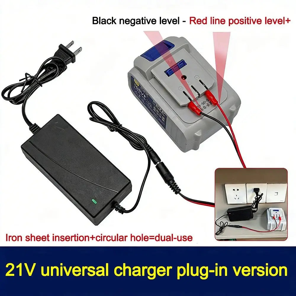 Durable 18/21V/24V Lithium Dual-head Charger Overload Protec