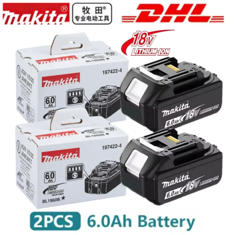 NEW 6AH Makita BL1860 18V Battery Power Tools Li-ion Replacement LXT BL1850 BL1840 for 18V Screwdriver with BMS 18V