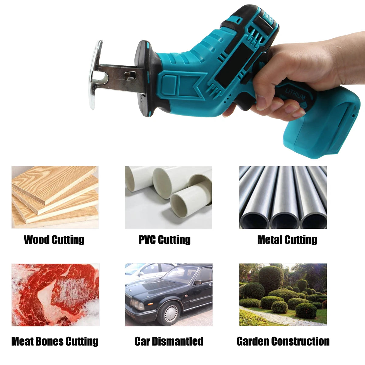 Cordless Electric Reciprocating Saw Wood Metal Cutting Saw L