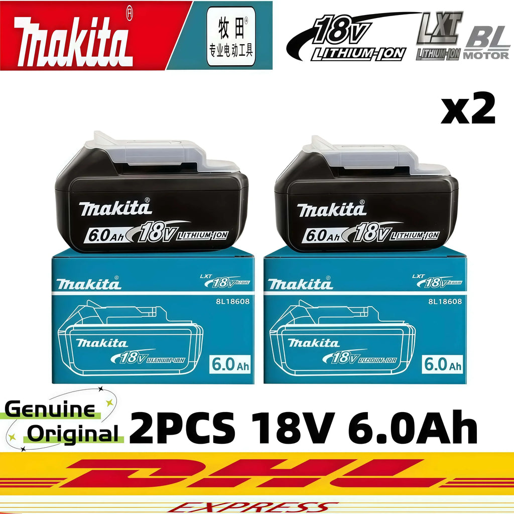 Original Makita 18V Battery 6.0Ah Rechargeable Lithium Rib B