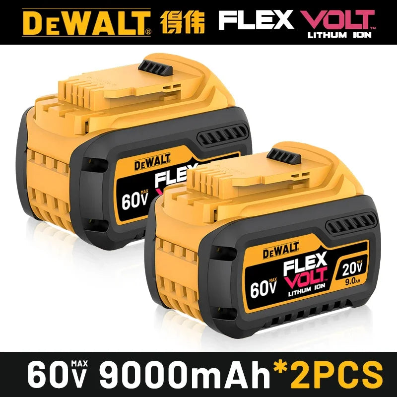 Dewalt 18V 20V 5Ah 6Ah Battery 5000/6000mAh Lithium Ion DCB205 DCB206 Power Tools Replacement Battery with Charger DCB1104