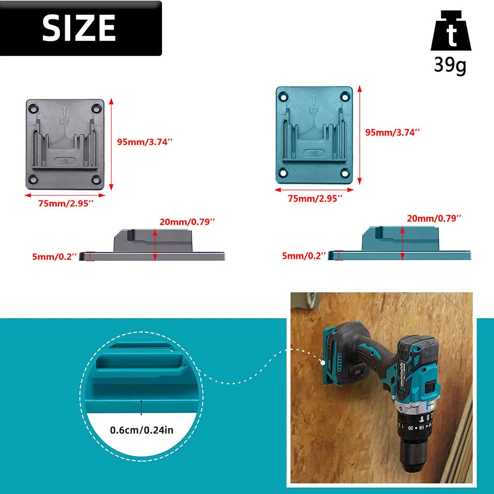 1pcs/2pcs/6pcs Wall Mount Electric Tool Holder for Makita 18