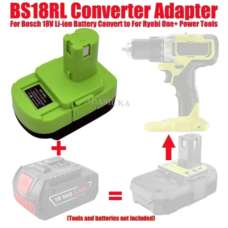For Bosch 18V Lithium Batteries Compatible with For Ryobi 18