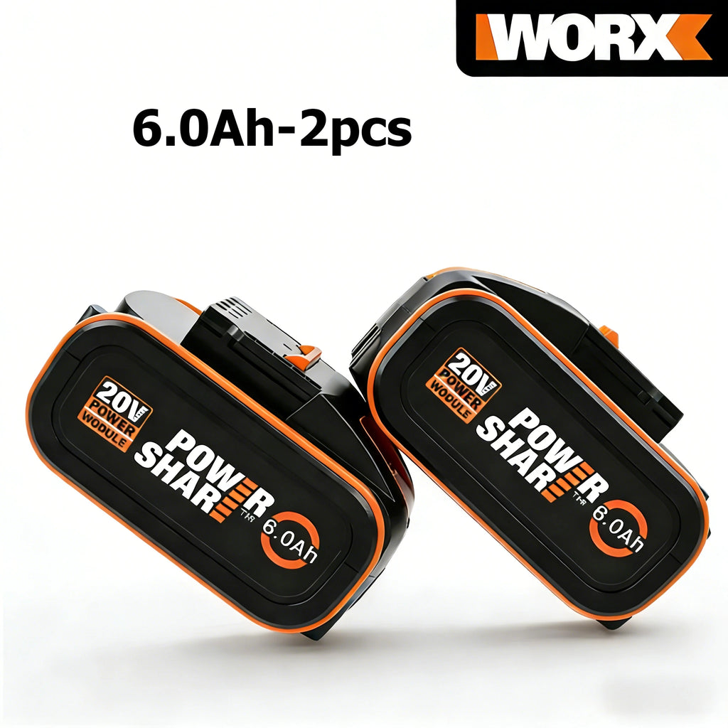 Worx 20V High-Capacity Battery 4.0/6.0/8.0Ah multi-tool shared power shock-resistant for long life
