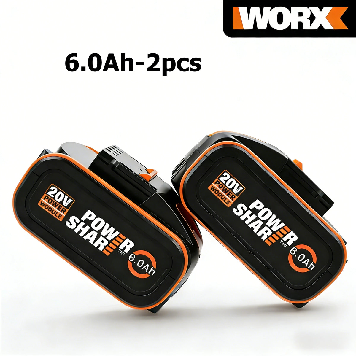 Worx 20V High-Capacity Battery 4.0/6.0/8.0Ah multi-tool shared power shock-resistant for long life