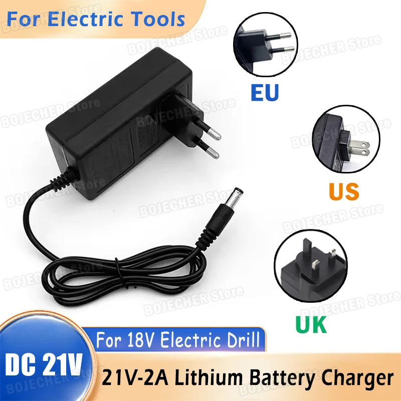 DC 21V Lithium Battery Charger For 18V Electric Drill Intell