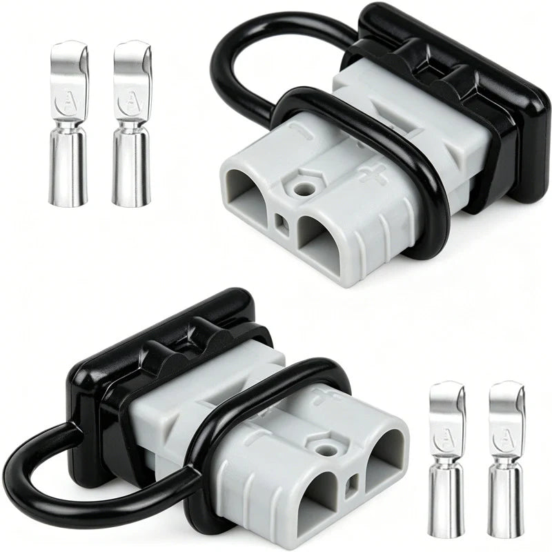 Premium 50A DC Power Connector Anderson Style Plug Fit Solar Panel RV Car Battery Charger Electric Power Tool Parts