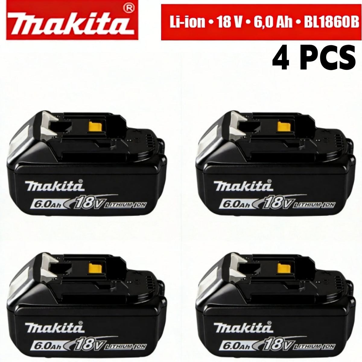 Original makita 18v battery Rechargeable Power Tool makita 18v Battery Replaceable 6Ah battery Lithium-ion 1850 BL1860B 6ah