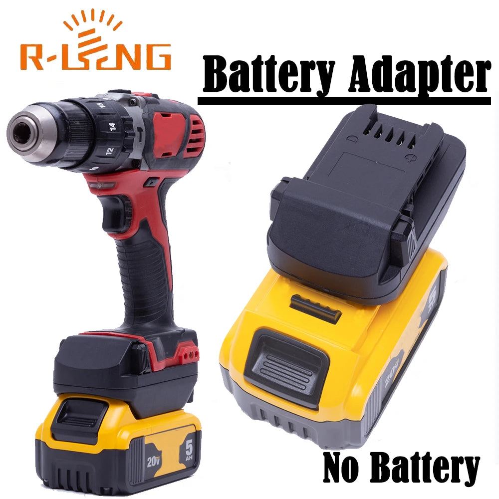 Battery Converter Adapter for DeWalt 18V Li-ion to for Milwa