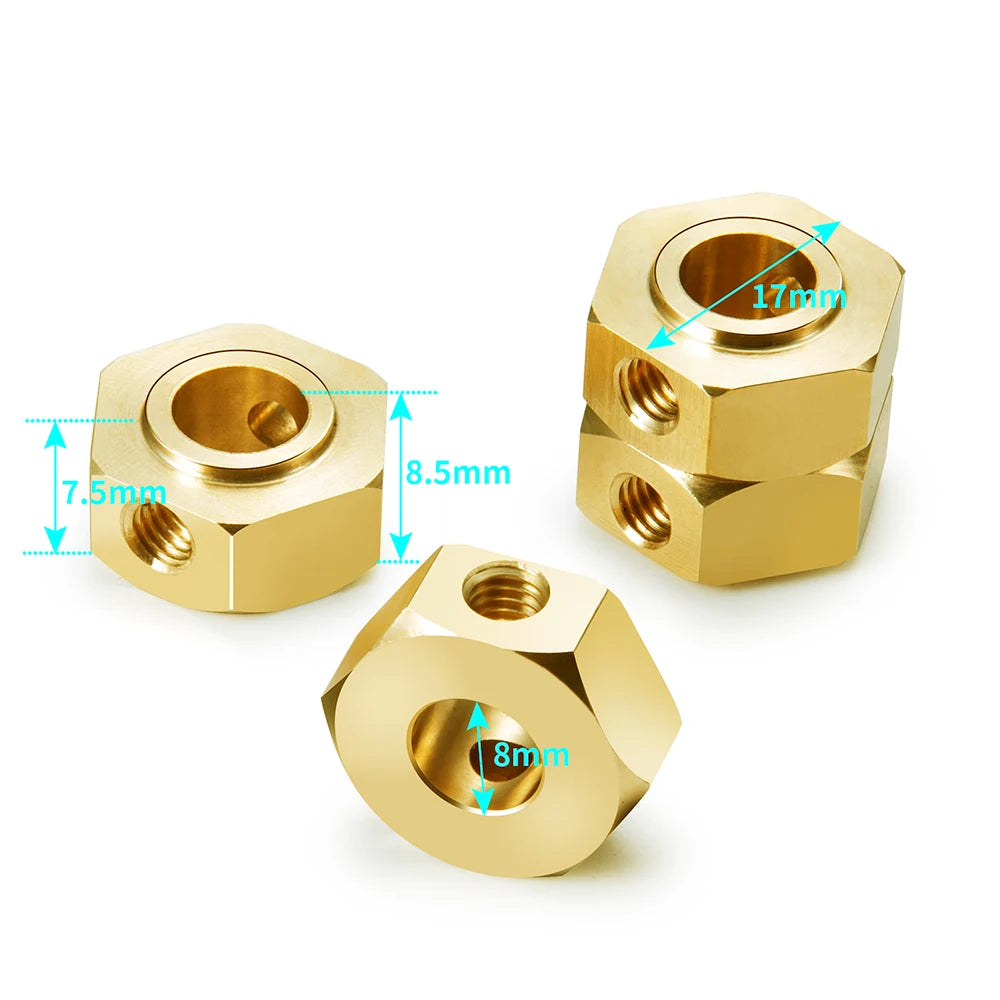 AXSPEED 4PCS Wheel Hex Adapter Brass Counterweight Axle Comb