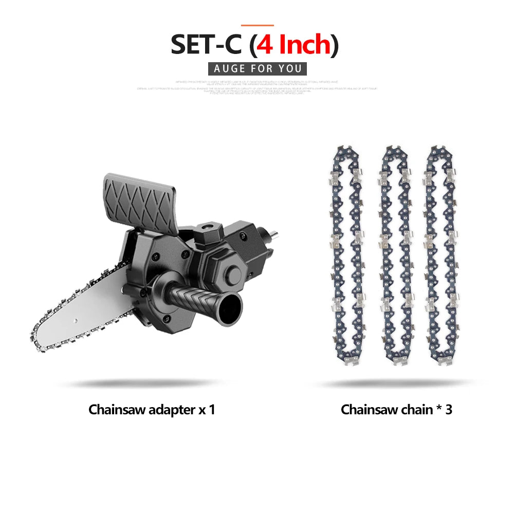 4/6 Inch Electric Drill Modified To Electric Chainsaw Adapter Tool Portable Conversion Head Kits Woodworking Pruning