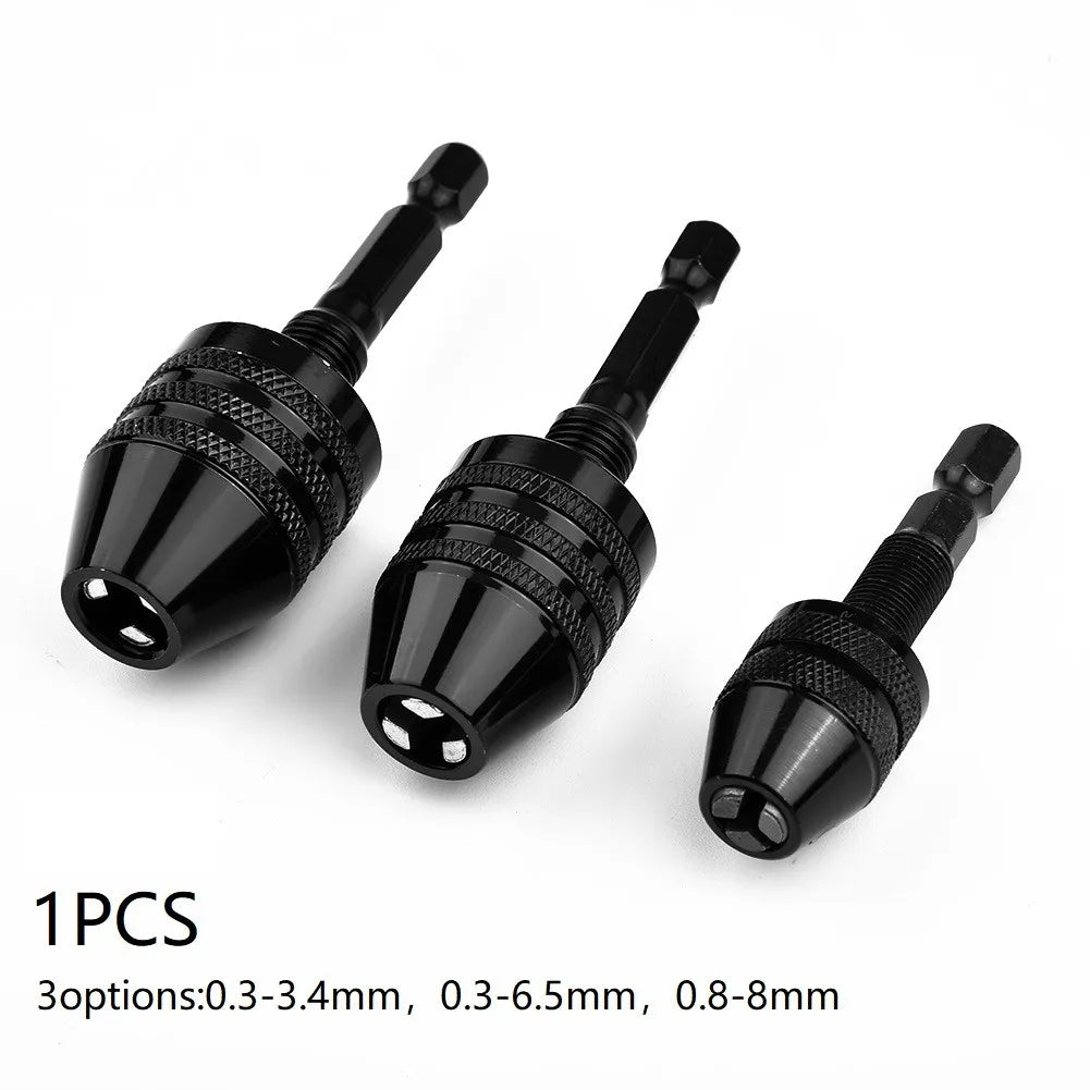 Mini Keyless Drill Chuck 0.3-8mm Self-Tighten Electric Drill