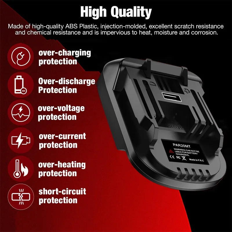 ALASICKA PAR20MT Battery Adapter for Parkside 20V Lithium Io