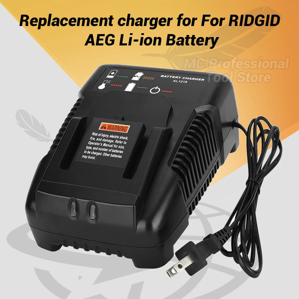 18V Lithium Battery Charger For AEG RIDGID 14.4V 18V Li-Ion 