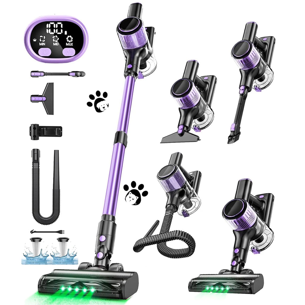 Cordless Vacuum Cleaner 55Kpa/500W/45min 10 in 1 Powerful Stick Vacuum Cleaner for Home Pet Hair/Hard Floor/Carpet