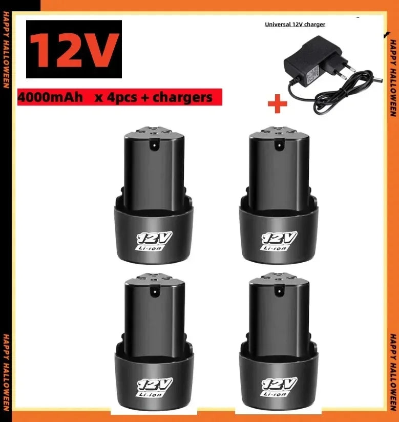 Suitable for 12V Power Tools Lithium-ion Rechargeable Batteries Drill Bits Electric Screwdrivers Angle Grinders Etc
